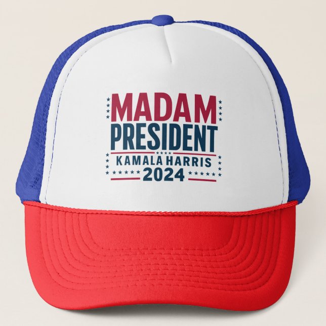 Frau Präsidentin Kamala Harris 2024 Abstimmung Dem Truckerkappe (Vorderseite)