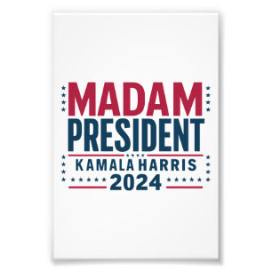 Frau Präsidentin Kamala Harris 2024 Wählen Demokra Fotodruck