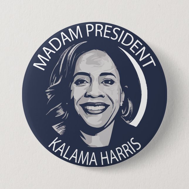 Frau Präsidentin Kamala Harris Button (Vorderseite)