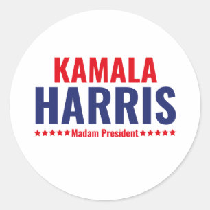 Frau Präsidentin Kamala Harris Runder Aufkleber