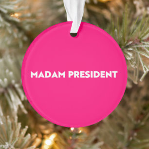 Frau Präsidentin! Moderne Typografie heiß rosa Ornament