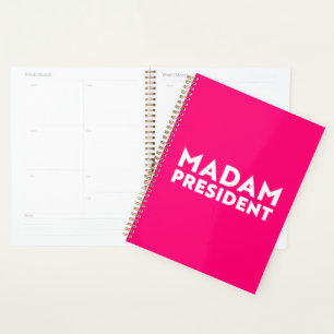 Frau Präsidentin! Moderne Typografie weiß heiß ros Planer