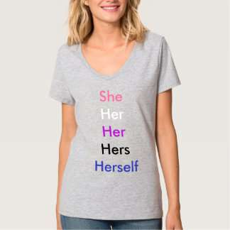 Frau Pronoun Genderfluid T-Shirt
