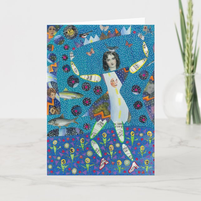 Frau Purity Grußkarte Karte (Vorderseite)