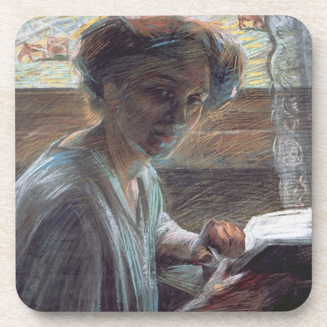 Frau Reading, 1909 (Öl auf Leinwand) Untersetzer (Vorderseite)