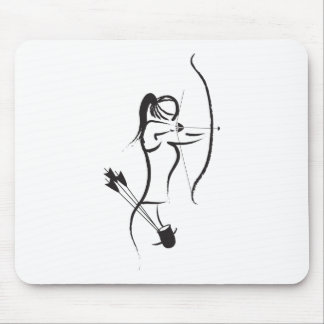Frau Recurve Bogenschützen Mousepad