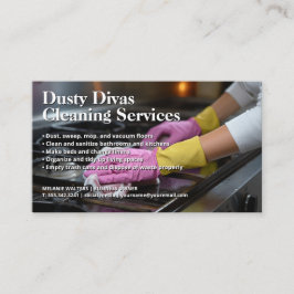 Frau Reinigungsstove | Zuhause Cleaner Visitenkarte