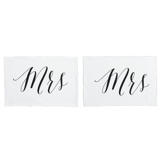 Frau Romantic Wedding Hers Gay Lesbian Couple Kissenbezug (Vorderseite-Set)