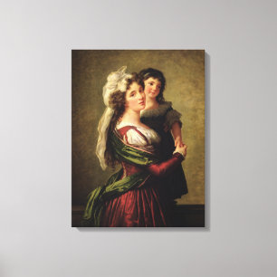 Frau Rousseau und ihre Tochter, 1789 Leinwanddruck