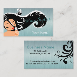 Frau Salon Hair Stylist Visitenkarte