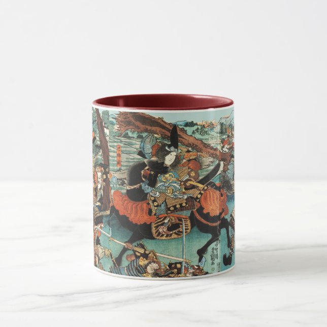FRAU SAMURAI TOMOE GOZEN HORSEBACK IM KAMPF TASSE (Zentrum)