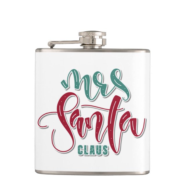 Frau Santa Claus Flachmann (Vorderseite)