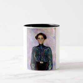 Frau Schwarz (von Edvard Munch) Zweifarbige Tasse