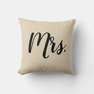 Frau Script Bedroom Wedding Pillow Kissen