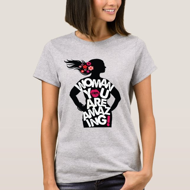 Frau Sie sind Phantastisches feministisches Motivi T-Shirt (Vorderseite)