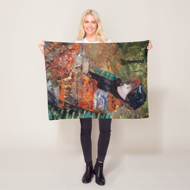 Frau sitzt auf der Bank, Mary Cassatt Fleecedecke (Beispiel)