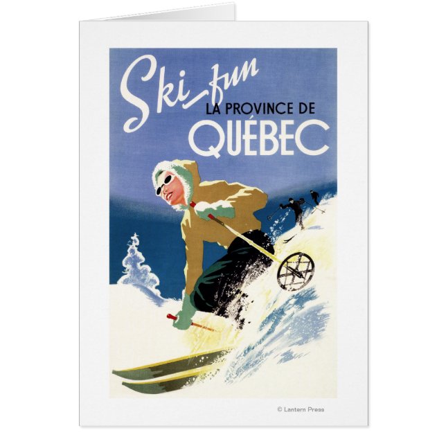 Frau Skiing - Englisch und Französisches Poster (Vorne)