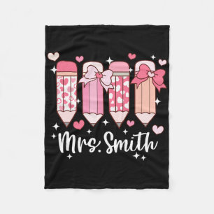 Frau Smith Lehrerin Valentins Bleistift Fleecedecke