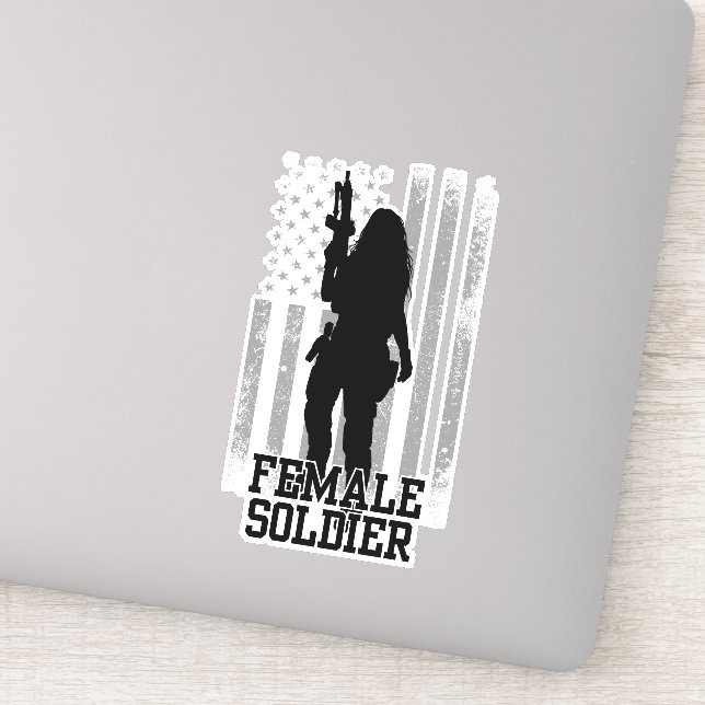Frau Soldier Aufkleber (Detail)