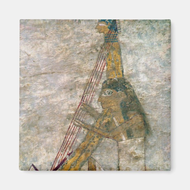 Frau spielt eine Bogenharfe Magnet (Vorne)