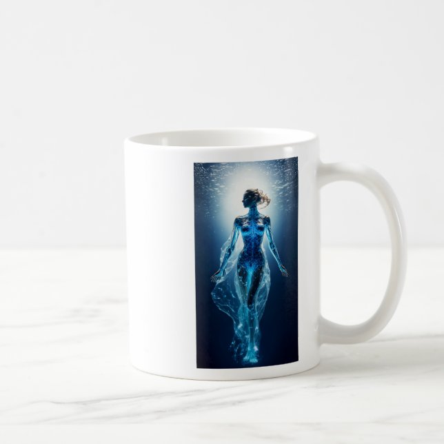 Frau steigt auf Ii-Aufkleber  Kaffeetasse (Rechts)
