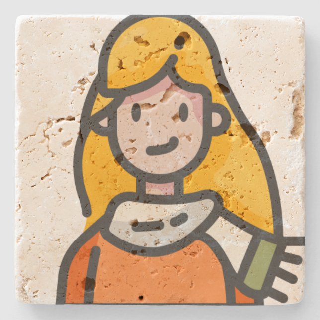 Frau Steinuntersetzer (Vorderseite)