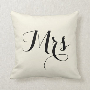 Frau Striped Back Pillow - weg vom Weiß Kissen