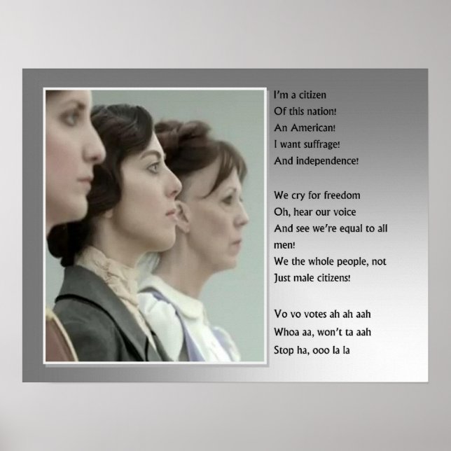 Frau Suffrage Poster (Vorne)