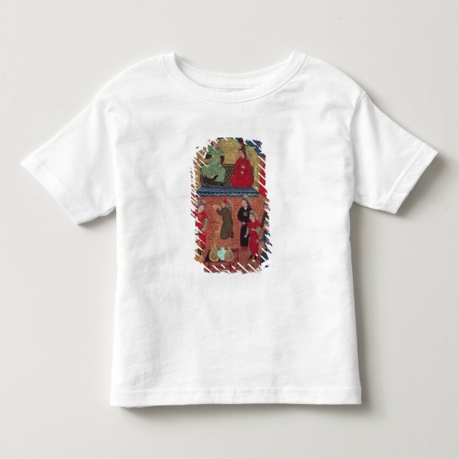 Frau Supp. Pers.Arghan Khan mit zwei von seinem Kleinkind T-shirt (Vorderseite)
