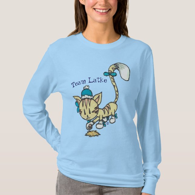 Frau "Team Latke" Hanukkah Fifi T - Shirt (Vorderseite)