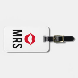 Frau Text mit den roten Lippen, für Paar-T - Gepäckanhänger