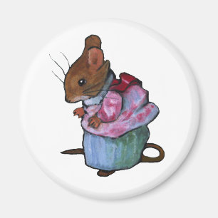 Frau Tittlemouse, nach Beatrix Potter: Öl-Pastell Magnet