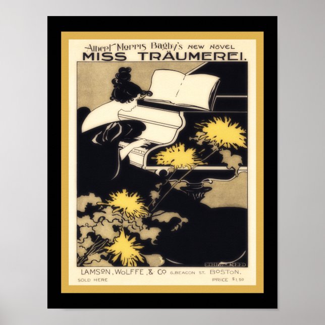 Frau Traumerei 1895 Art Nouveau Poster (Vorne)