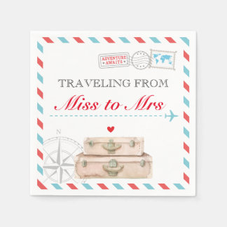 Frau Travel Brautparty Table Napkins Serviette