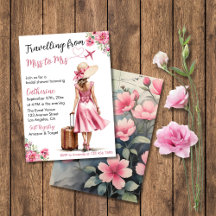 Frau Travel Pink Bow Dress Brautparty