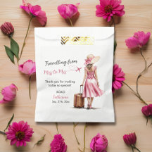 Frau Travel Pink Bow Dress Brautparty
