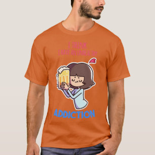 Frau trinkt Bier T-Shirt