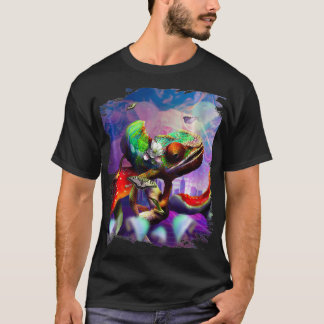 Frau Trippy Psychedelic Chameleon Lizard on Mush T-Shirt