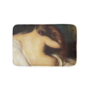 Frau trocknet ihr Haar (von Joseph DeCamp) Badematte