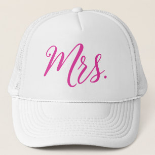 Frau Trucker Hat - Pink Chic Script Design Truckerkappe