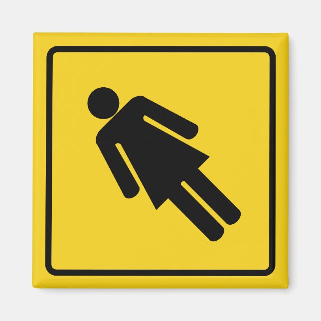 Frau Überquerungszone Magnet (Vorne)