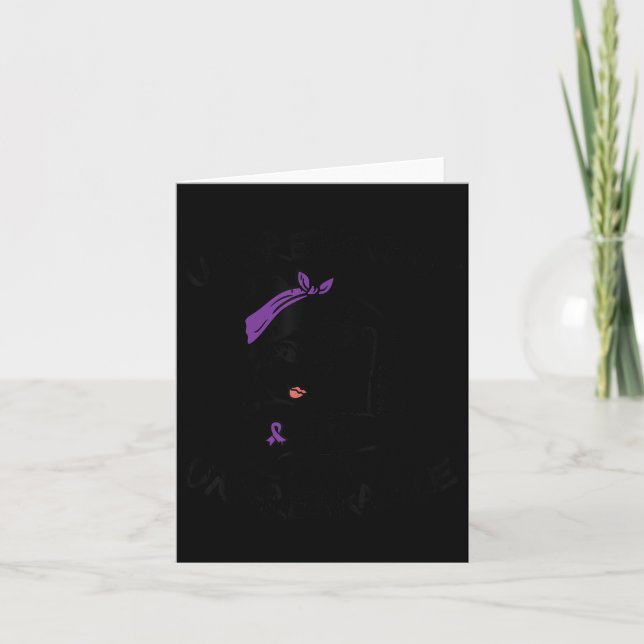 Frau Unbrechable Ribbon Lupus Awareness Women Moti Karte (Vorderseite)