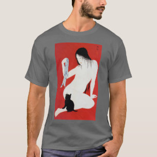Frau und Black Kitten, Takahashi Shotei T-Shirt