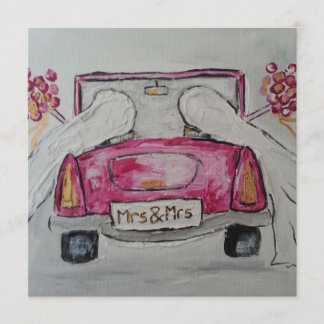 Frau und Frau Hochzeit Einladung