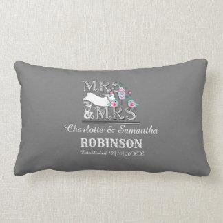 Frau und Frau Personalisiert Lesbian Wedding Gift Lendenkissen