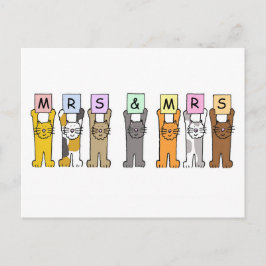 Frau und Frau Wedding Glückwunsch Postkarte