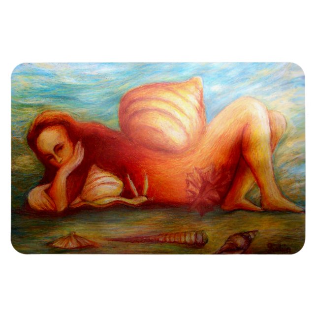 Frau und ihre Zuhause Magnet (Horizontal)