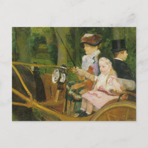 Frau und Kinderfahrerin, Mary Cassatt Postkarte