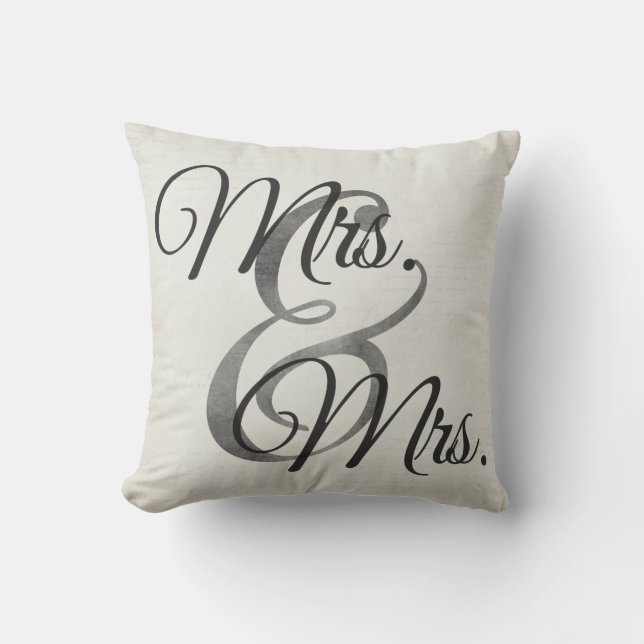 Frau und lesbische Hochzeit Frau-White Kissen (Vorderseite)