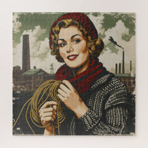 Frau und Linie Vintage